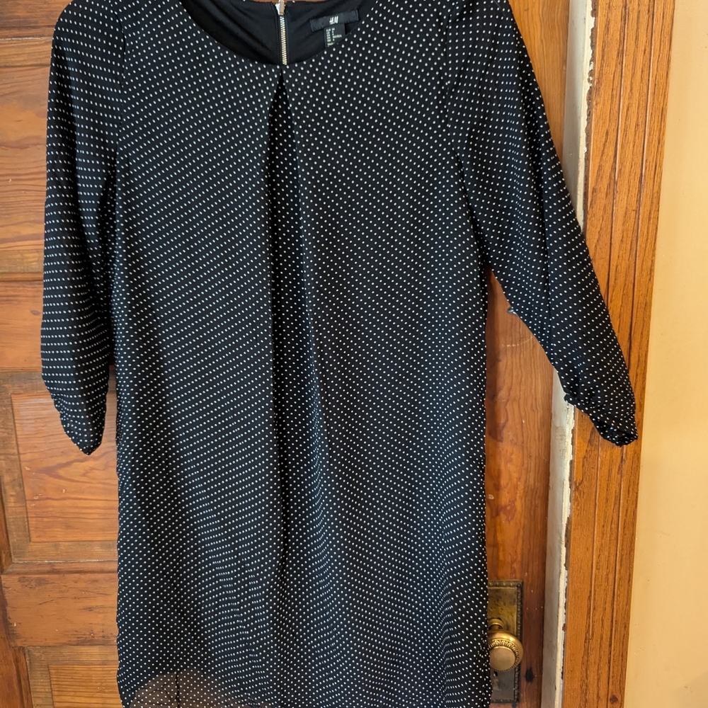 H&M Black and White‎ Dolman Sleeve Sheath Dress